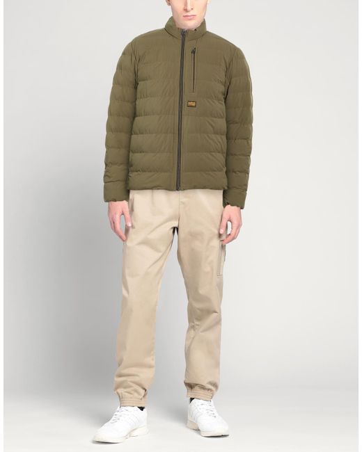 G-Star Green Military Puffer Polyester, Recycled Polyester for men