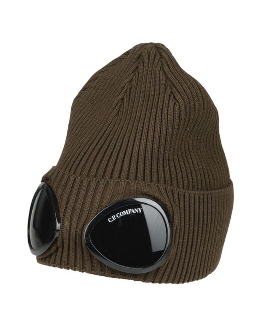 C P Company Brown Khaki Hat Cotton for men
