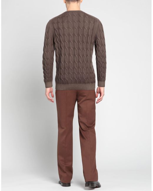 La Fileria Brown Sweater Cashmere for men