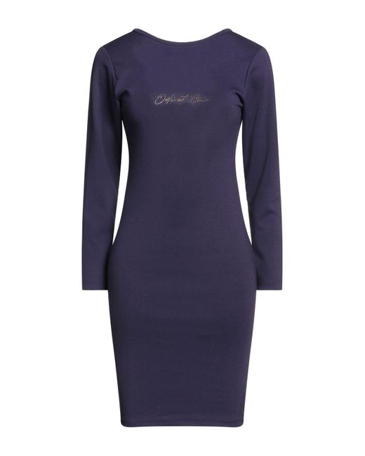 Odi Et Amo Cotton Short Dress in Purple | Lyst