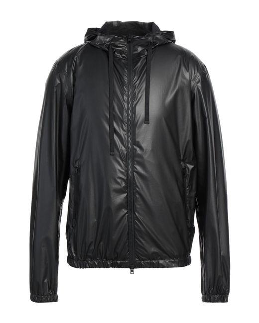 Herno Black Laminar Jacket Polyamide, Polyurethane Coated for men