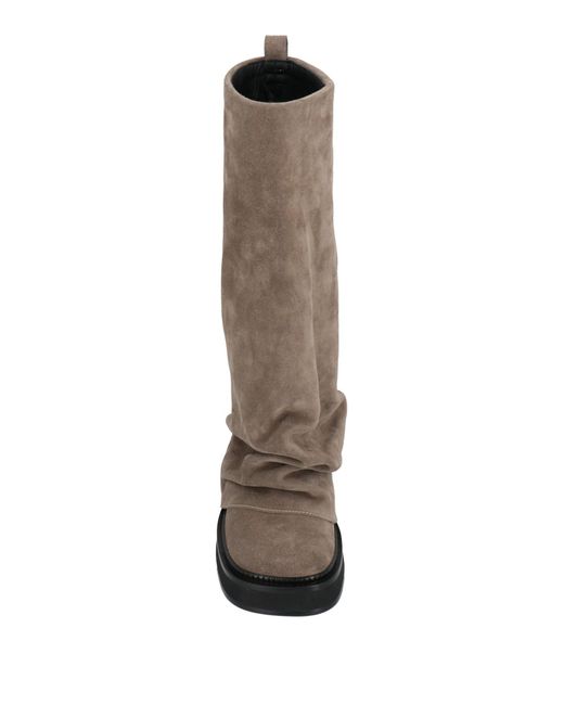The Attico Brown Khaki Boot Leather