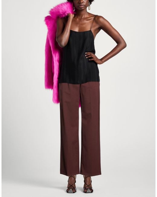 Weekend by Maxmara Purple Burgundy Pants Polyester, Virgin Wool, Elastane