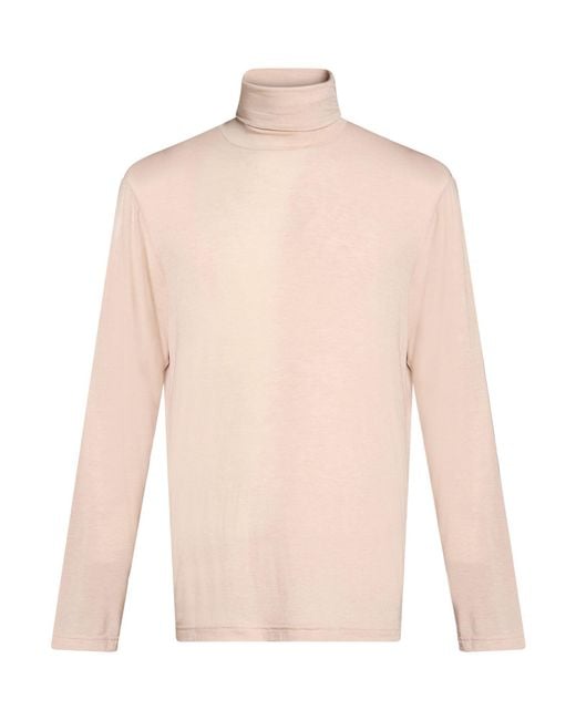 Takeshy Kurosawa Pink Blush Turtleneck Tencel, Wool, Elastane for men