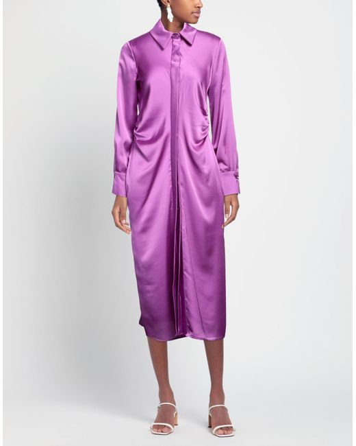 Berna Purple Midi Dress