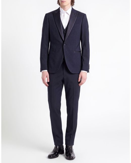 Lardini Blue Suit Wool, Elastane for men