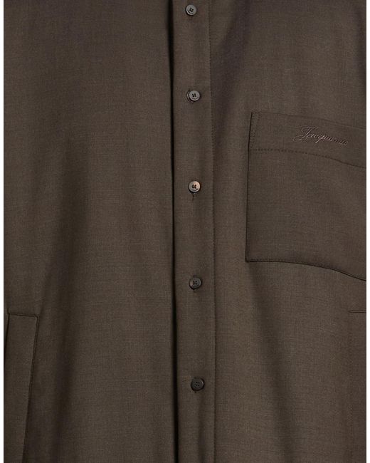 Jacquemus Brown Dark Jacket Virgin Wool, Elastane for men