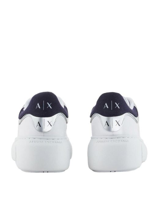 Zapatillas gruesas con logo estampado Armani Exchange de color White