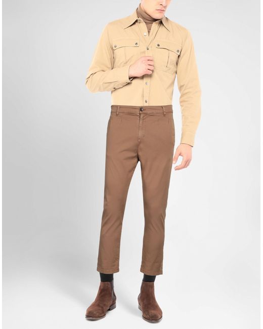 Imperial Brown Pants Cotton, Elastane for men