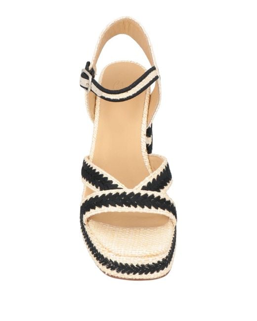 Castaner Metallic Sandals Straw