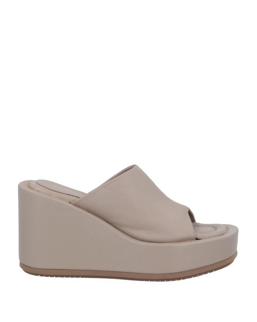 Paloma Barceló Gray Sandals Soft Leather