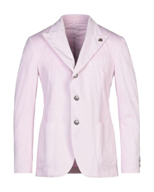 Gabriele Pasini Pink Blazer Cotton, Elastane for men