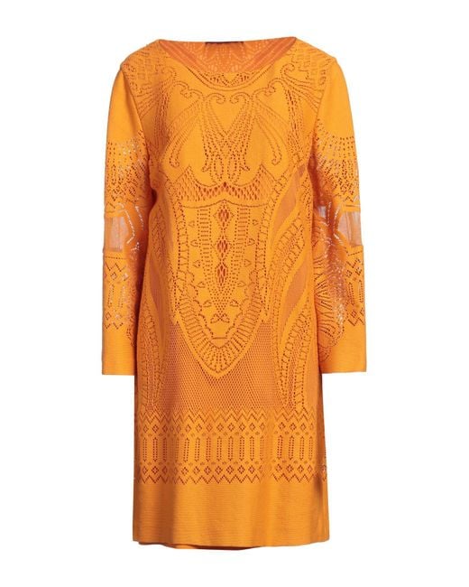 Alberta Ferretti Orange Midi Dress