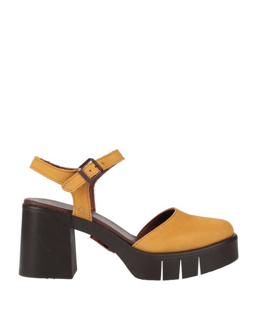 The Art Company Yellow Marigold Sandals Leather