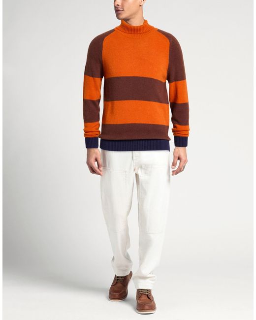 M.Q.J. Orange Turtleneck Acrylic, Polyamide, Polyester, Wool for men