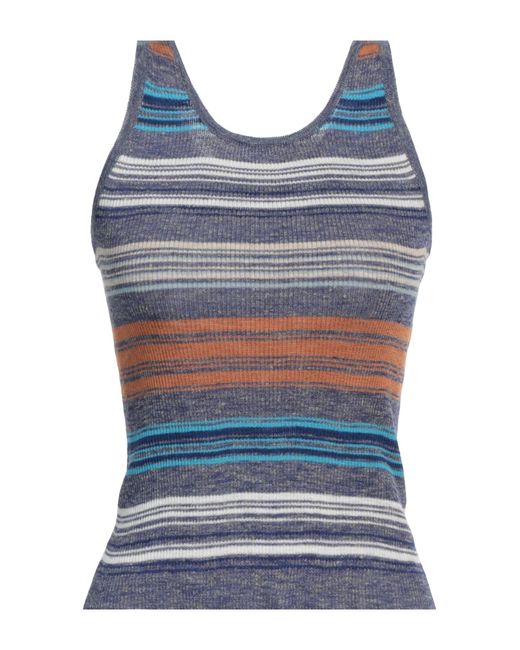 Roberto Collina Blue Top Linen, Polyester