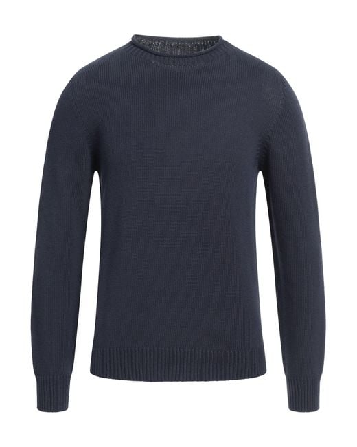 Alpha Studio Blue Sweater Cotton, Polyamide for men