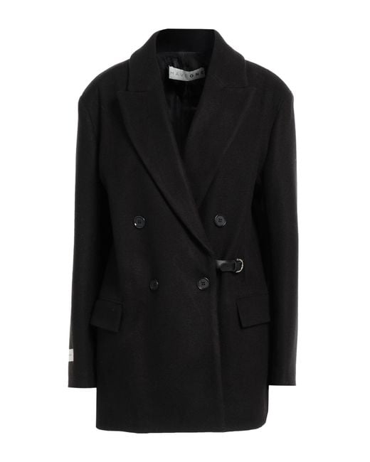 Haveone Black Blazer Polyester, Wool