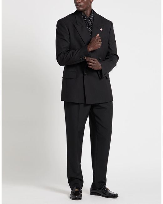 Lardini Black Blazer Virgin Wool, Elastane for men