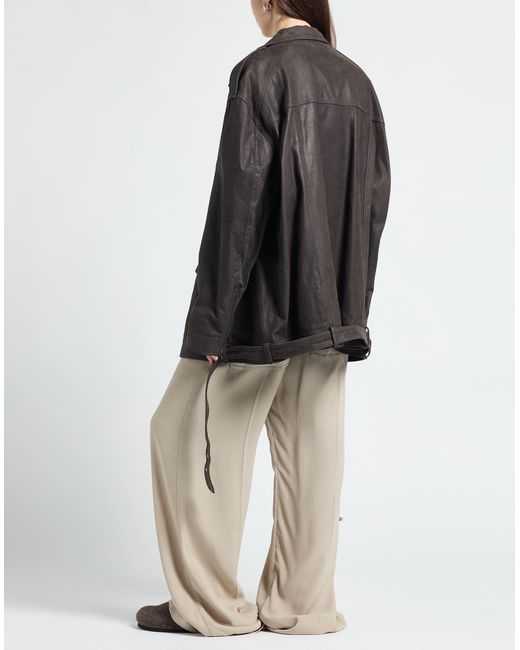 Rick Owens Black Jacket Calfskin