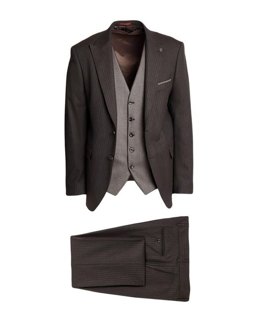 SUIT SARTORIA Black Dark Suit Polyester, Wool, Elastane for men
