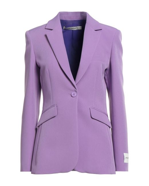 hinnominate Purple Lilac Blazer Polyester, Elastane