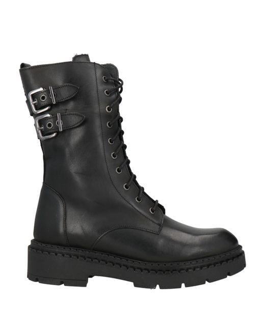 Divine Follie Black Ankle Boots Calfskin