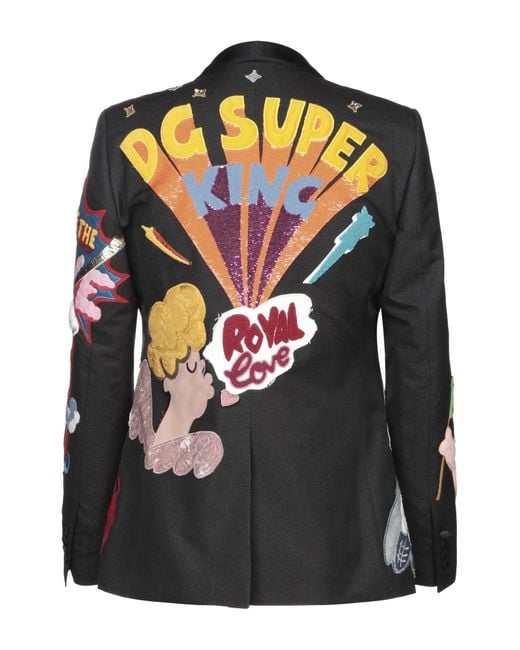 Dolce & Gabbana Black Blazer Acetate, Polyamide, Silk, Elastane, Polyester for men