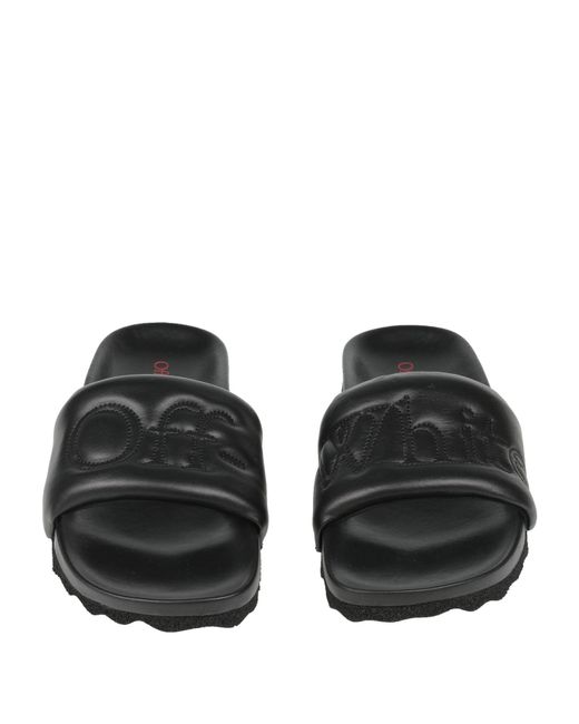 Off-White c/o Virgil Abloh Black Bookish Sponge Logo-embroidered Slides for men