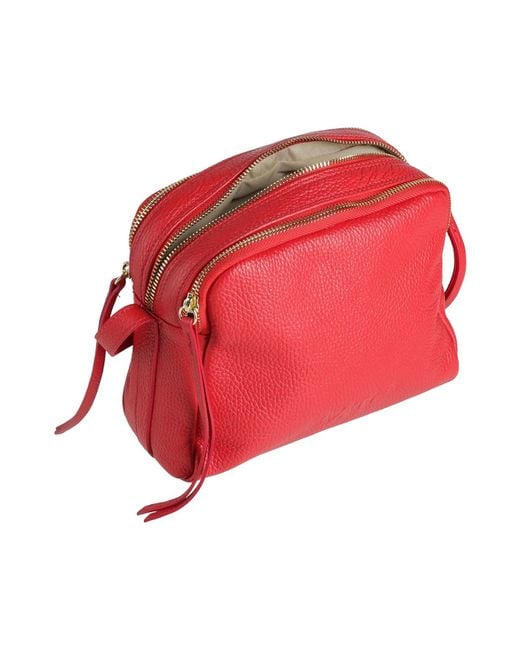 Exte Red Shoulder Bag Leather