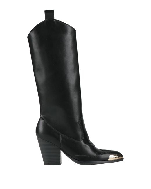 Versace Jeans Couture Black Boot Leather