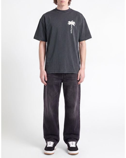 Palm Angels Gray T-Shirt Cotton for men