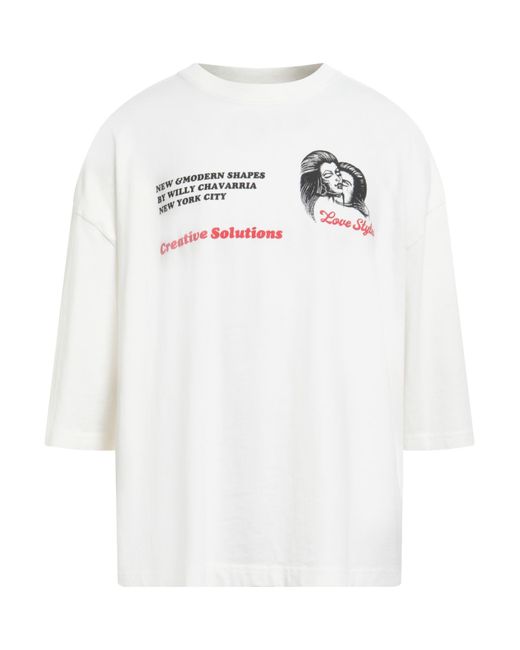 T-shirt di Willy Chavarria in White da Uomo