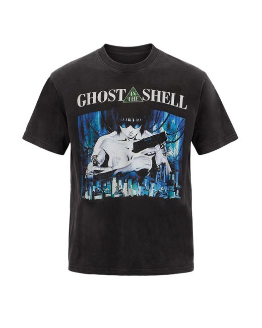 Saint Michael Black Charcoal T-Shirt Cotton for men