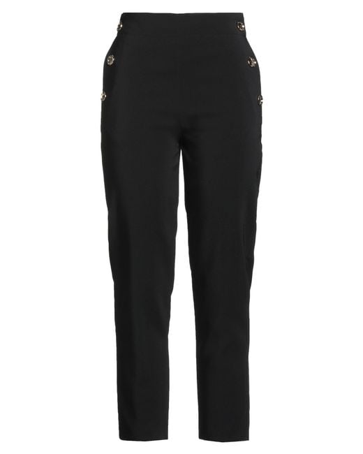 Relish Black Pants Polyester, Elastane