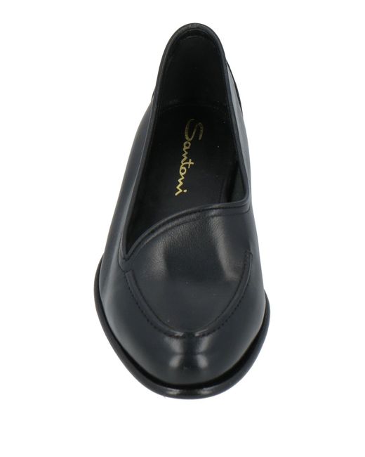 Santoni Black Mokassin