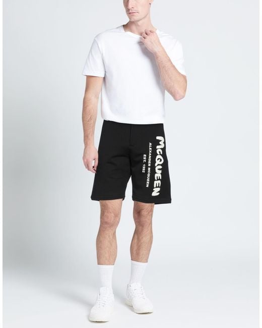 McQueen Black Shorts & Bermuda Shorts for men