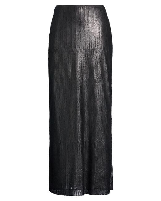 Alysi Black Maxi Skirt Polyester