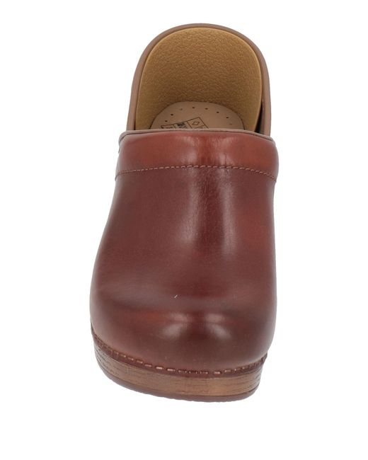 Dansko Brown Mules & Clogs Leather