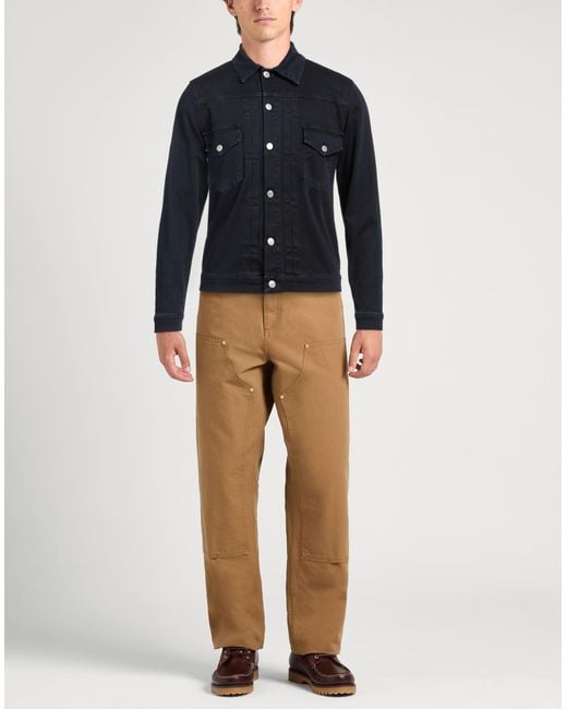 Liu Jo Blue Midnight Jacket Cotton, Elastane for men