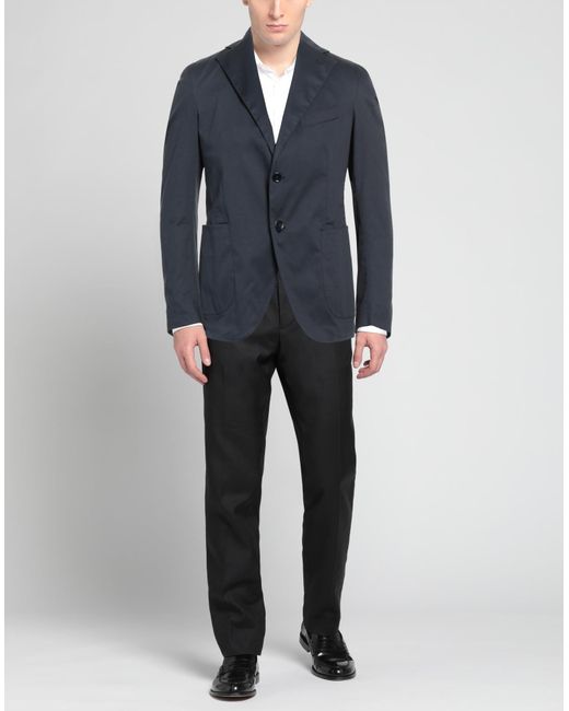 VIACARACCIOLO Blue Blazer Cotton, Elastane for men