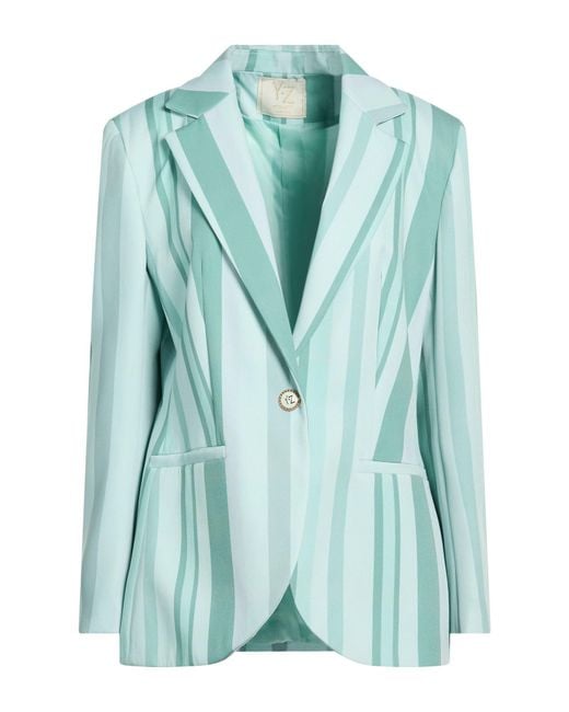 Yes Zee Green Light Blazer Polyester, Elastane
