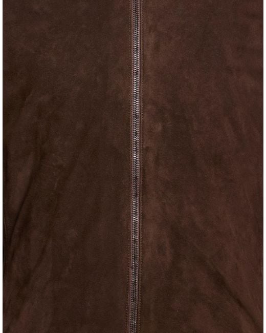 Fedeli Brown Jacket Kidskin for men