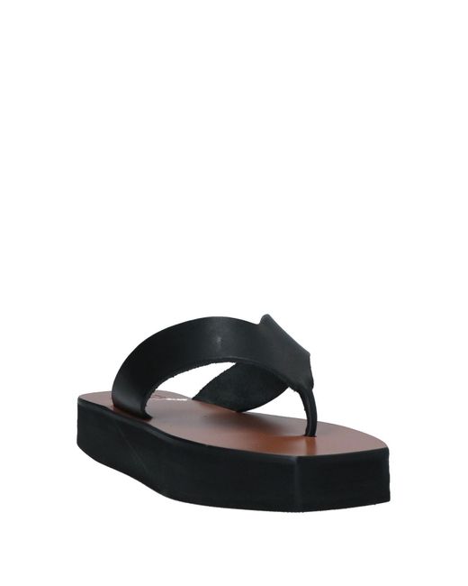 Atp Atelier Black Thong Sandal