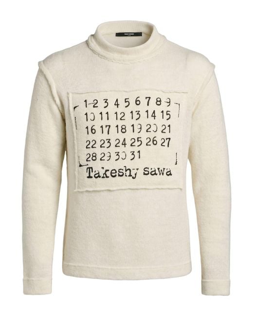 Takeshy Kurosawa White Sweater Acrylic, Polyester, Nylon, Wool, Elastane for men