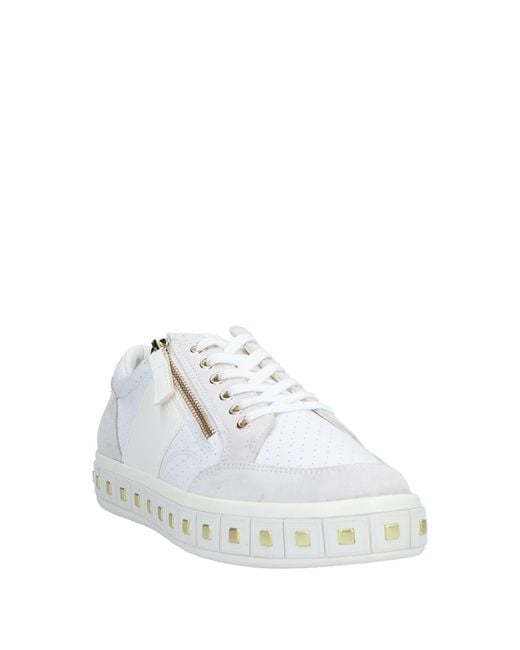 Geox White Trainers