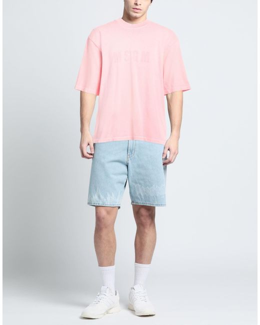 T-shirt di MSGM in Pink da Uomo