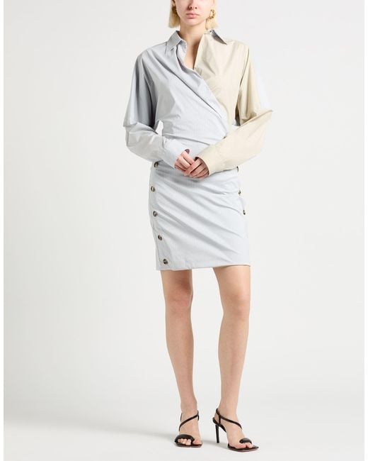 Philosophy Di Lorenzo Serafini White Sky Mini Dress Polyester, Polyamide, Elastane