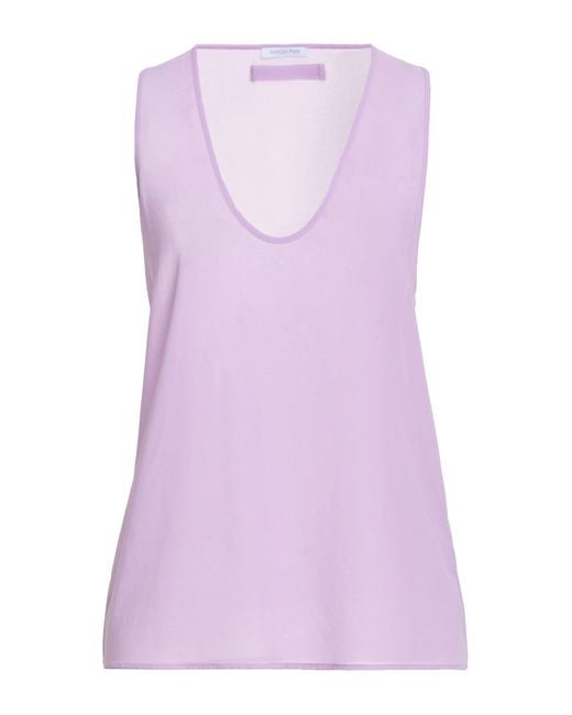 Patrizia Pepe Purple Lilac Top Polyester, Viscose