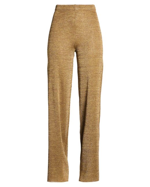 Roberto Collina Natural Pants Viscose, Metallic Polyester